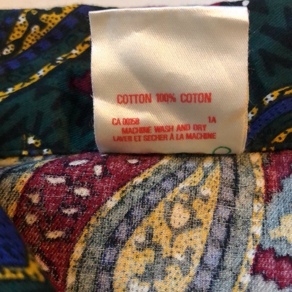 Jantzen vintage made in Canada cotton blouse with unique paisley design 14 - Picture 5 of 5
